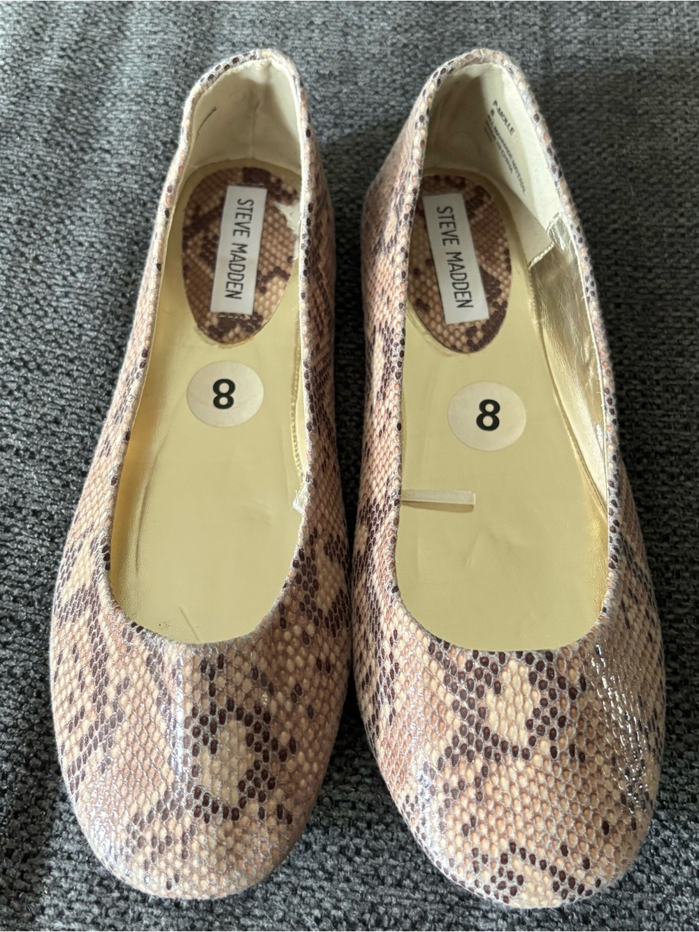Steve Madden Snakeskin Ballet Flats